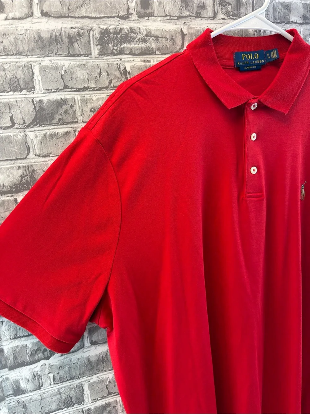 Polo by Ralph Lauren  Men's Red Short-Sleeve Polo‎ with Embroidered Pony